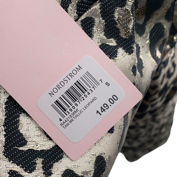 NWT RACHEL PARCELL Leopard Jacquard Blazer Sz S - Picture 7 of 9